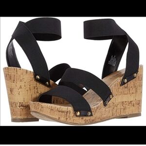 Esprit Freedom Cork Wedge Platform Sandal - Size 10